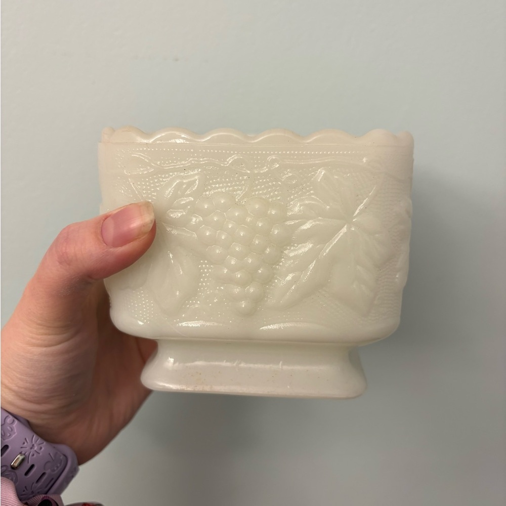 vintage Anchor Hocking milk glass Dish